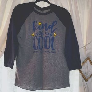 Grey & navy blue Raglan shirt
